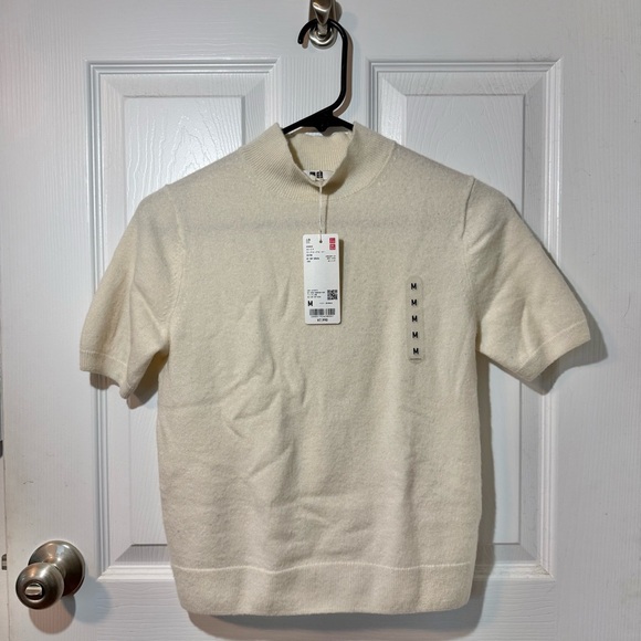 Uniqlo Tops - UNIQLO: Cashmere Sweater Mock Neck Half-Sleeve